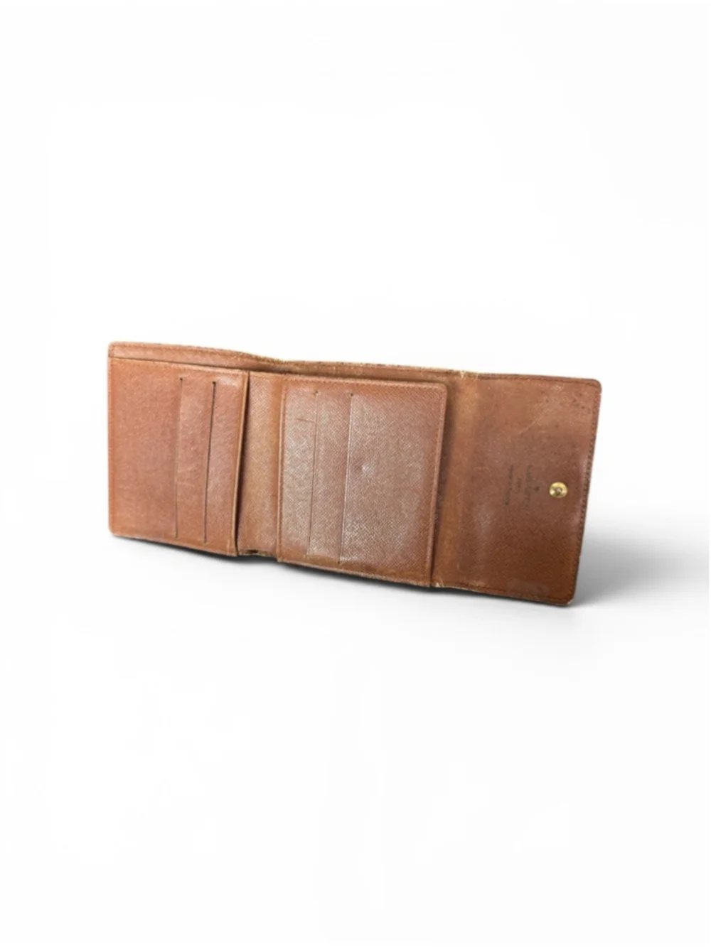 Authentic LOUIS VUITTON Monogram Portefeiulle Elise Double Snap Trifold Wallet